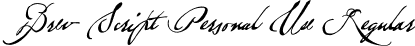 Brev Script Personal Use Regular font | BrevScript_PersonalUse.ttf