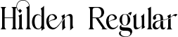 Hilden Regular font | Hilden.otf