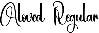 Aloved Regular font | Aloved.otf