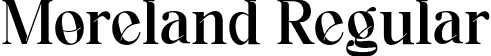 Moreland Regular font | Moreland.otf