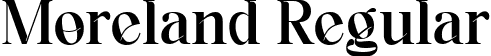 Moreland Regular font | Moreland.ttf