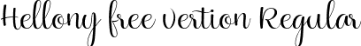 Hellony free vertion Regular font | HellonyFreeVertionRegular-9Y76y.ttf