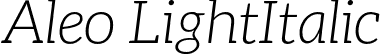 Aleo LightItalic font | Aleo-LightItalic.otf