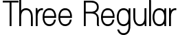 Three Regular font | Three Regular.otf