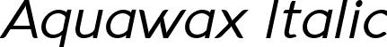 Aquawax Italic font | Aquawax Italic-trial.ttf