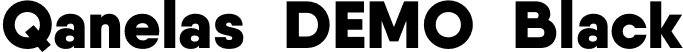 Qanelas DEMO Black font | QanelasDEMO-Black.otf