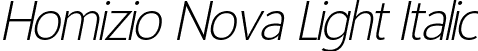 Homizio Nova Light Italic font | light italic.otf