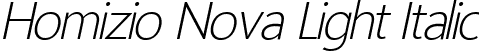 Homizio Nova Light Italic font | light italic.ttf