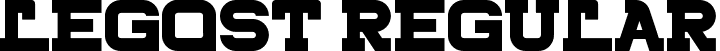 Legost Regular font | Legost.otf