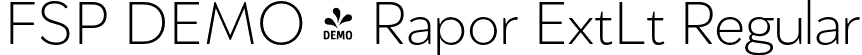 FSP DEMO - Rapor ExtLt Regular font | Fontspring-DEMO-rapor-extralight.otf