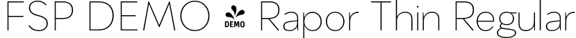 FSP DEMO - Rapor Thin Regular font | Fontspring-DEMO-rapor-thin.otf