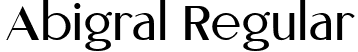 Abigral Regular font | Abigral.ttf