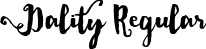 Dality Regular font | Dality.otf