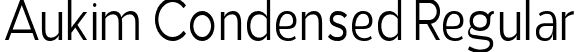 Aukim Condensed Regular font | aukimcondensed.otf