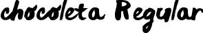 chocoleta Regular font | chocoleta.ttf