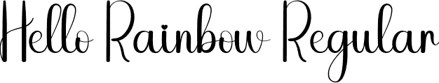 Hello Rainbow Regular font | Hello-Rainbow.otf