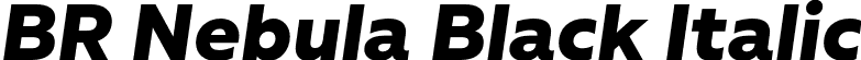 BR Nebula Black Italic font | BRNebula-BlackItalic.otf