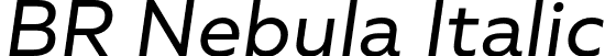 BR Nebula Italic font | BRNebula-RegularItalic.otf