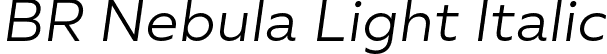 BR Nebula Light Italic font | BRNebula-LightItalic.otf