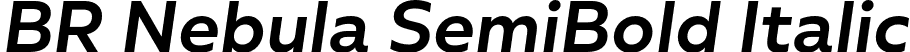 BR Nebula SemiBold Italic font | BRNebula-SemiBoldItalic.otf
