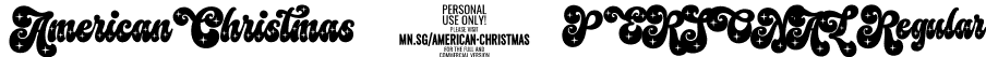 American Christmas 2 PERSONAL Regular font | americanchristmas2personalregular-51gqb.otf