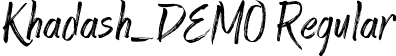 Khadash_DEMO Regular font | Khadash_DEMO-Regular.otf