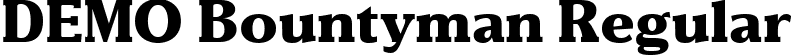 DEMO Bountyman Regular font | demobountyman-mv1ob.ttf