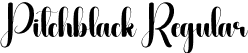 Pitchblack Regular font | Pitchblack.otf