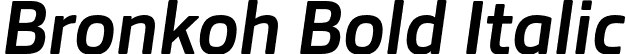 Bronkoh Bold Italic font | Bronkoh-BoldItalic.otf