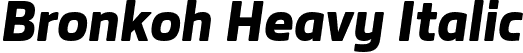 Bronkoh Heavy Italic font | Bronkoh-HeavyItalic.otf
