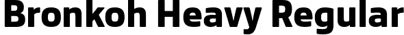 Bronkoh Heavy Regular font | Bronkoh-Heavy.otf