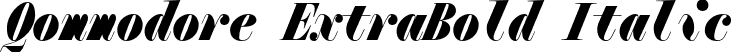 Qommodore ExtraBold Italic font | Qommodore-ExtraBoldItalic-TRIAL.otf