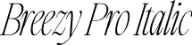 Breezy Pro Italic font | Breezy-Pro-Italic.ttf