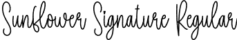 Sunflower Signature Regular font | Sunflower-Signature.otf