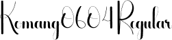 Komang0604 Regular font | Hideous.otf