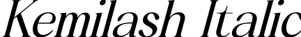 Kemilash Italic font | Kemilash-Italic.otf