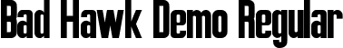 Bad Hawk Demo Regular font | BadHawkDemo-0WrjX.ttf