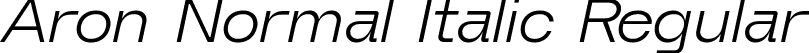 Aron Normal Italic Regular font | Aron-NormalItalic.ttf