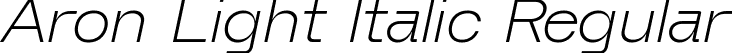 Aron Light Italic Regular font | Aron-LightItalic.ttf