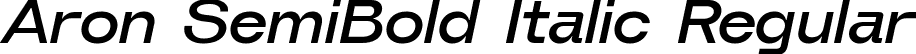Aron SemiBold Italic Regular font | Aron-SemiBoldItalic.ttf