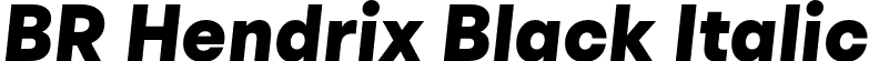 BR Hendrix Black Italic font | BRHendrix-BlackItalic.otf