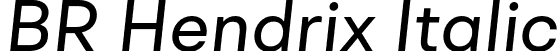 BR Hendrix Italic font | BRHendrix-RegularItalic.otf