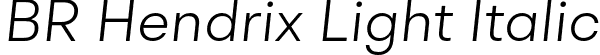BR Hendrix Light Italic font | BRHendrix-LightItalic.otf