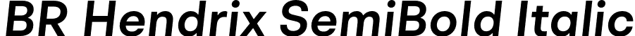 BR Hendrix SemiBold Italic font | BRHendrix-SemiBoldItalic.otf