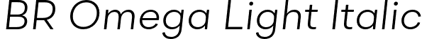 BR Omega Light Italic font | BROmega-LightItalic.otf