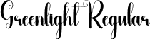 Greenlight Regular font | Greenlight.otf