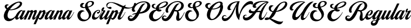 Campana Script PERSONAL USE Regular font | campanascriptpersonaluseregular-x3bbj.otf