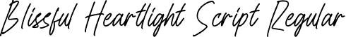 Blissful Heartlight Script Regular font | Blissful-Heartlight-Script.otf