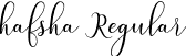 hafsha Regular font | Hafsha.otf