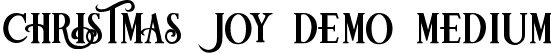 Christmas Joy Demo Medium font | christmasjoydemo-z8vrl.ttf